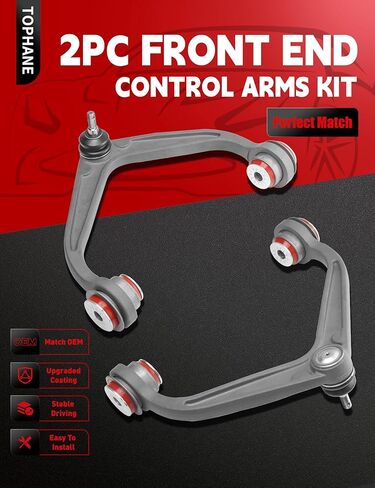 طقم تعليق أمامي 11 قطعة من مادة البولي يوريثين لـ 2011-2019 Chevy Silverado GMC Sierra 2500HD 3500HD، 2 وصلات قضيب Sway، 4 قضبان ربط داخلية وخارجية، 2 وصلات كروية سفلية، 1 مجموعة ذراع مهمل in Kuwait