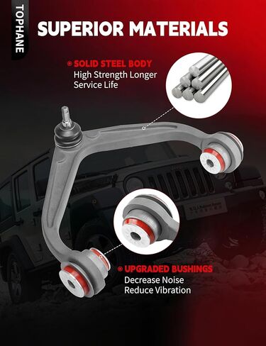 طقم تعليق أمامي 11 قطعة من مادة البولي يوريثين لـ 2011-2019 Chevy Silverado GMC Sierra 2500HD 3500HD، 2 وصلات قضيب Sway، 4 قضبان ربط داخلية وخارجية، 2 وصلات كروية سفلية، 1 مجموعة ذراع مهمل in Kuwait