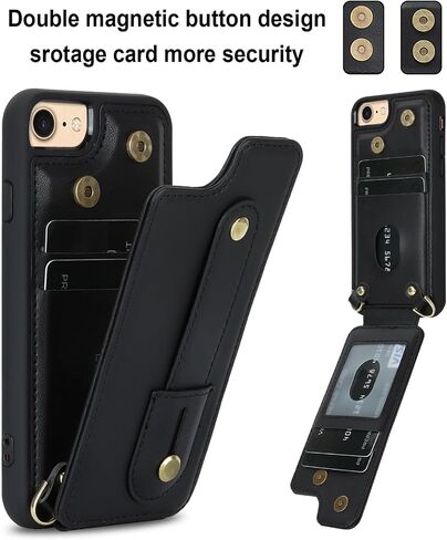 Crossbody Wallet Case for iPhone 16E (ليس 16) ، RFID يمنع حبل PU Leather Lanyard مع غطاء معصم فتحات البطاقات Kickstand Cover for Women for Apple 16e.Removable White in Saudi Arabia