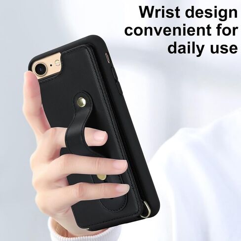 Crossbody Wallet Case for iPhone 16E (ليس 16) ، RFID يمنع حبل PU Leather Lanyard مع غطاء معصم فتحات البطاقات Kickstand Cover for Women for Apple 16e.Removable White in Saudi Arabia