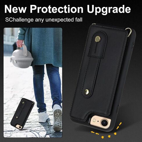 Crossbody Wallet Case for iPhone 16E (ليس 16) ، RFID يمنع حبل PU Leather Lanyard مع غطاء معصم فتحات البطاقات Kickstand Cover for Women for Apple 16e.Removable White in Saudi Arabia
