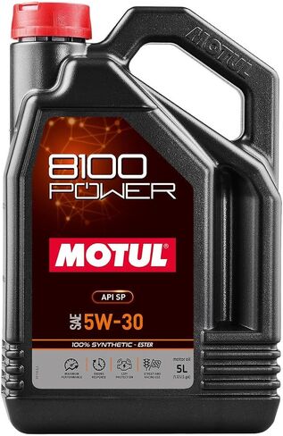 Motul 8100 Power 5W-40 Full Synthetic | Ester-Based Formula for Turbocharged & High-Performance Engines | LSPI Protection, Extreme Heat Resistance, Cold Start Lubrication, Daily & Track Use | 1L in Saudi Arabia