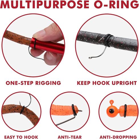 Truscend Fishing Downriggers تزوير الديدان البلاستيكية الناعمة أو ديدان الصيد المطاطية مثالية لحلقات الصيد 300pcs لمدة 3 "-4" و 5 "-7" سحر الدودة in Saudi Arabia