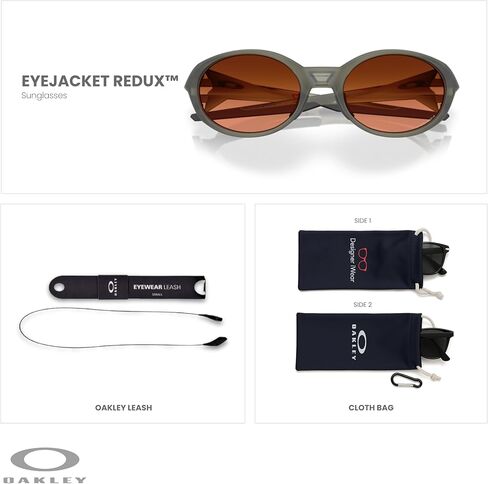 نظارات شمسية OAKLEY OO9438 Eyejacket Redux مستطيلة للرجال والنساء + مجموعة مقود ملحقة، حقيبة من الألياف الدقيقة in Saudi Arabia
