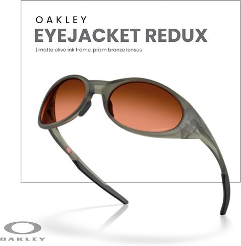 نظارات شمسية OAKLEY OO9438 Eyejacket Redux مستطيلة للرجال والنساء + مجموعة مقود ملحقة، حقيبة من الألياف الدقيقة in Saudi Arabia
