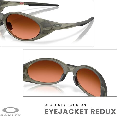 نظارات شمسية OAKLEY OO9438 Eyejacket Redux مستطيلة للرجال والنساء + مجموعة مقود ملحقة، حقيبة من الألياف الدقيقة in Saudi Arabia