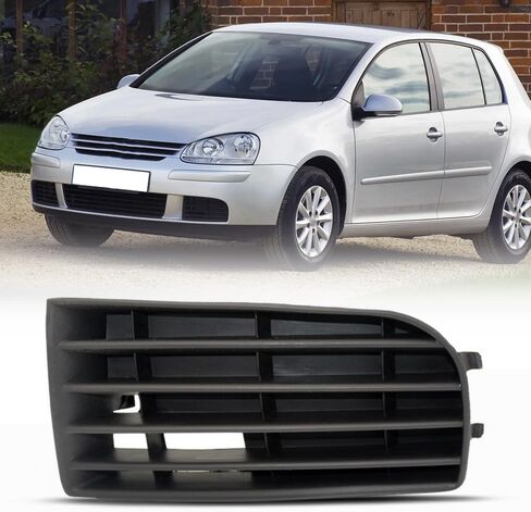 Front Bumper Fog Lamp Fog Light Cover Grille Without Hole Fit for Volkswagen Rabbit 2004-2009 / Golf 5 MK5 2005-2009 | Black | Right Passenger Side 1 Pc Volkswagen VW Rabbit Accessories in Saudi Arabia