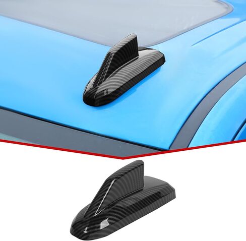 Jecar Black Shark Fin Roof Attenna Cover Trim متوافق مع Chevy Silverado & Tahoe & Suburban & GMC-Yukon & GMC-Sierra & Cadillac Escalade 2019-2025 in Kuwait