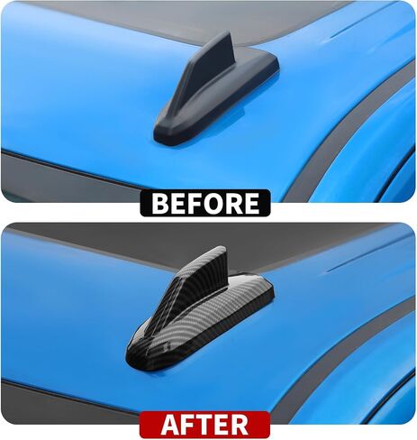 Jecar Black Shark Fin Roof Attenna Cover Trim متوافق مع Chevy Silverado & Tahoe & Suburban & GMC-Yukon & GMC-Sierra & Cadillac Escalade 2019-2025 in Kuwait
