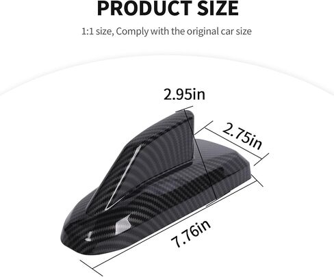 Jecar Black Shark Fin Roof Attenna Cover Trim متوافق مع Chevy Silverado & Tahoe & Suburban & GMC-Yukon & GMC-Sierra & Cadillac Escalade 2019-2025 in Kuwait