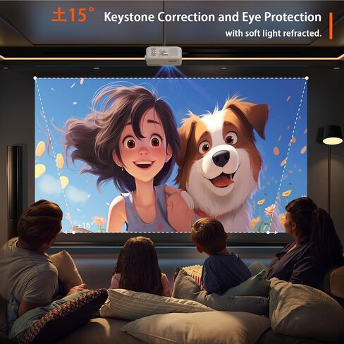 Mini Projector ، Voplls 1080p Full HD WiFi Bluetooth Portable Projector ، جهاز عرض فيديو للمسرح المنزلي في الهواء الطلق ، تكبير 50 ​​٪ ، متوافق مع HDML ، USB ، AV ، Smartphone (15000L) in Kuwait