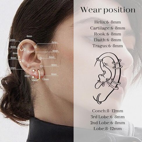 3pcs elegant and stylish golden butterfly-shaped pink zirconia stud earrings for women。Surgical Steel Drop Dangle Small Huggie Hoop Earrings Set 14K Gold Plated Hypoallergenic CZ Stud Earrings for Women Waterproof and Non Tarnish Rectangle in Saudi Arabia