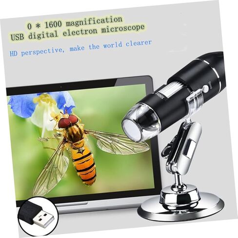 قطعة واحدة من مجهر USB عالي الطاقة، مجهر إلكتروني للأجهزة اللوحية والهواتف الذكية لاختبار المجوهرات والاستكشاف العلمي، تصميم متين على المدى الطويل in Kuwait