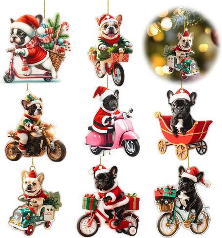 Dachshund Dog Hanging Ornaments - 10Pcs Funny Dog Acrylic Xmas Tree Hang Decorations, Dachshund Decor Dog Figurines Gifts for Spring Party Supplies Rearview Mirror Home in Saudi Arabia