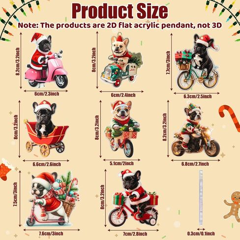 Dachshund Dog Hanging Ornaments - 10Pcs Funny Dog Acrylic Xmas Tree Hang Decorations, Dachshund Decor Dog Figurines Gifts for Spring Party Supplies Rearview Mirror Home in Saudi Arabia