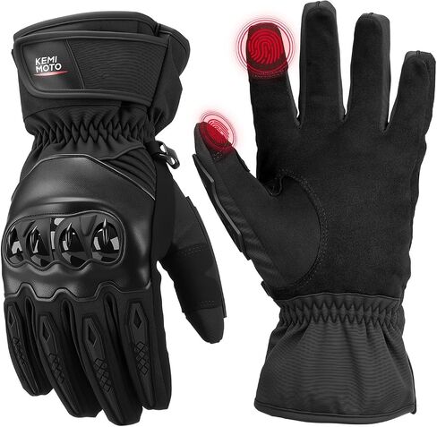 KEMIMOTO Winter Warm Motorcycle Gloves, Rainproof Waterproof Riding Gloves with Touchscreen for Motorcycle Riding, ATV, UTV, Snowmobile in Saudi Arabia