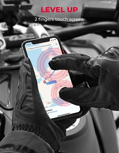 KEMIMOTO Winter Warm Motorcycle Gloves, Rainproof Waterproof Riding Gloves with Touchscreen for Motorcycle Riding, ATV, UTV, Snowmobile in Saudi Arabia