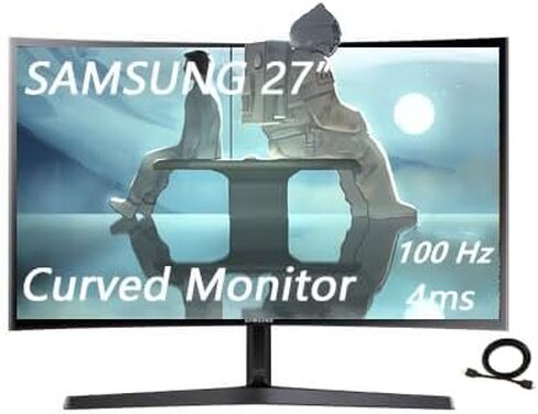 Samsung 34" ViewFinity S5 Series Ultrawide Monitor, QHD(3440 x 1440), 100Hz, 5ms, AMD FreeSync, HDR10 (DisplayPort, HDMI), Borderless Design, Black, with HDMI Cable in Saudi Arabia
