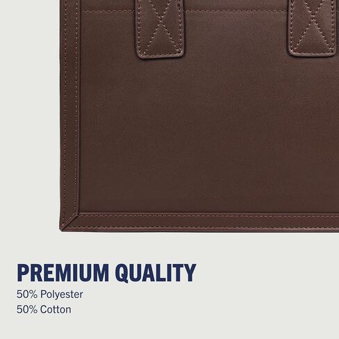 حقيبة يد عصرية تحمل شعار True Religion Mega، حقيبة كتف يومية منظمة، حزام كروس قابل للتعديل، تصميم داخلي واسع، لون الشوكولاتة in Kuwait