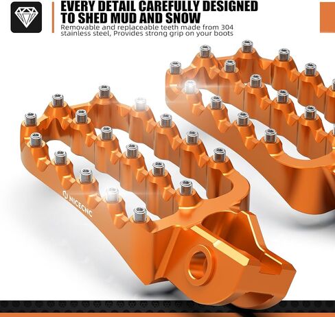 NICECNC Blue Motorcycle Wide Foot Pegs Footrest Compatible with Husqvarna 125-501 TE FE 2017-23 125-501 TX FX TC FC 2017-22,Compatible with KTM 125-500 XC XCF SX SXF 2017-22,See fitment in Saudi Arabia