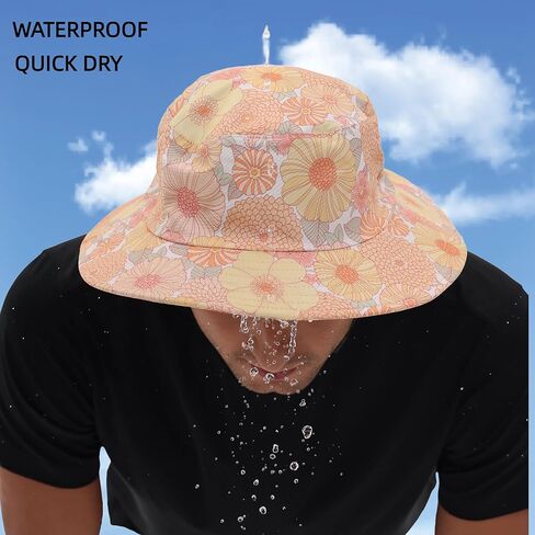 Surf Hats for Men Women, UPF50+ UV Protection Waterproof Sun Bucket Hats in Kuwait