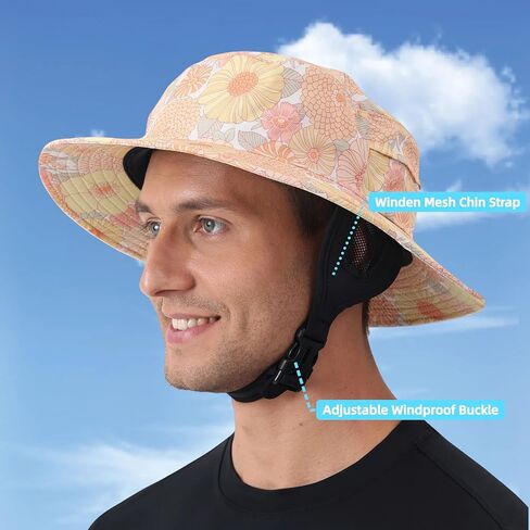 Surf Hats for Men Women, UPF50+ UV Protection Waterproof Sun Bucket Hats in Kuwait
