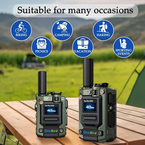 Global-Walkie-talkie-unlimited-Radios-Long-Long Walkie Talkies Communities Cards-Radios غير محدود مع بطاقات SIM من State-Talkie PTT Button-Two Talk-4Pack Green in Kuwait