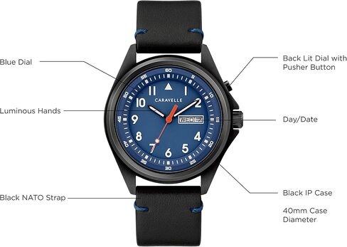 Men's Traditional 3-Hand Day and Date Quartz Watch, Light Up, Stainless Steel, 40mm in Saudi Arabia