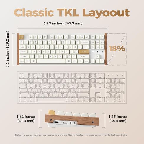 keychron k8 he tkl اللوحة اللاسلكية لوحة المفاتيح الساخنة قاعة قابلة للتبديل تأثير المفاتيح المغناطيسية 2.4 جيجا هرتز/بلوتوث/سلكية QMK/عبر خلفية RGB مخصصة لنظام التشغيل Windows Linux-Black in Saudi Arabia