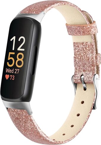 فرقة Vancle Leather Band for Fitbit Inspire 3 Bands Women Men ، حزام ناعم من الجلد الأصلي لـ Fitbit Inspire 2/Inspire HR/Inspire in Saudi Arabia
