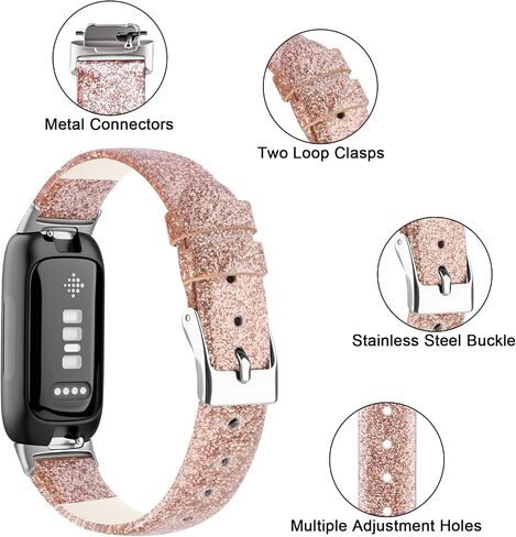 فرقة Vancle Leather Band for Fitbit Inspire 3 Bands Women Men ، حزام ناعم من الجلد الأصلي لـ Fitbit Inspire 2/Inspire HR/Inspire in Saudi Arabia