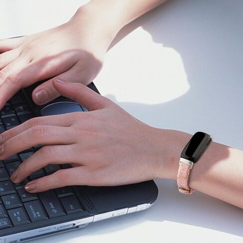 فرقة Vancle Leather Band for Fitbit Inspire 3 Bands Women Men ، حزام ناعم من الجلد الأصلي لـ Fitbit Inspire 2/Inspire HR/Inspire in Saudi Arabia