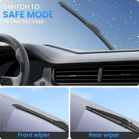 ANIKLUIM® Wiper Blades: 3-Pack Windshield Wipers for Grand Cherokee 2014-2021 - All-Season Beam Design - Plug and Play - Exact Replacement for Jeep Cars (22''/21''/11'') in Kuwait