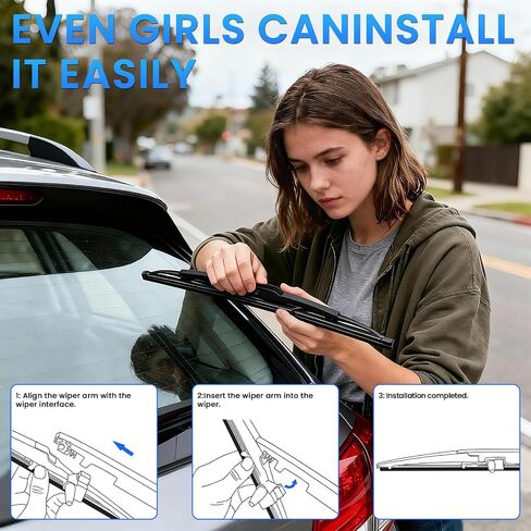 ANIKLUIM® Wiper Blades: 3-Pack Windshield Wipers for Grand Cherokee 2014-2021 - All-Season Beam Design - Plug and Play - Exact Replacement for Jeep Cars (22''/21''/11'') in Kuwait