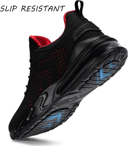 LARNMERN Men Non Slip Work Shoes Waterproof Food Service Sneakers Zapatos Trabajo Antideslizantes Water Resistant Walking Shoes Slip-on, Sky Blue 12 in Kuwait