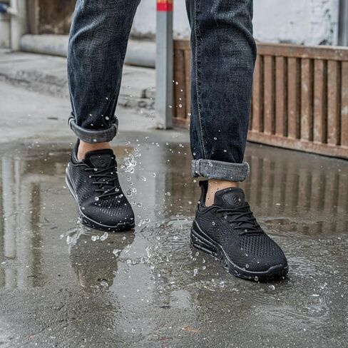 LARNMERN Men Non Slip Work Shoes Waterproof Food Service Sneakers Zapatos Trabajo Antideslizantes Water Resistant Walking Shoes Slip-on, Sky Blue 12 in Kuwait