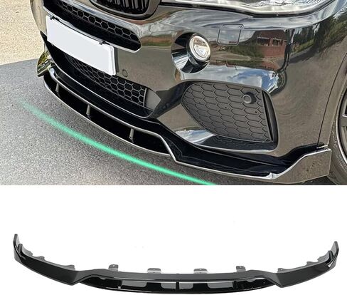 KHK Front Bumper Lip Spoiler for BMW 2 Series F22 Coupe M-Sport Bumper 2014-2021,Glossy Black ABS Air Dam Front Splitter Body Kit Accessories-1 PCS in Kuwait