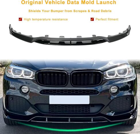 KHK Front Bumper Lip Spoiler for BMW 2 Series F22 Coupe M-Sport Bumper 2014-2021,Glossy Black ABS Air Dam Front Splitter Body Kit Accessories-1 PCS in Kuwait