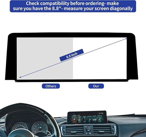 8.8 "شاشة عرض شاشة LCD لـ BMW L7 CID High 3 Series F30 F32 F33 F34 F34 F36 عرض المعلومات المركزية شاشة RADICE SYSTEM SYSTEM LQ088K9R01 9292248 (بدون لوحة زجاجية) in Kuwait