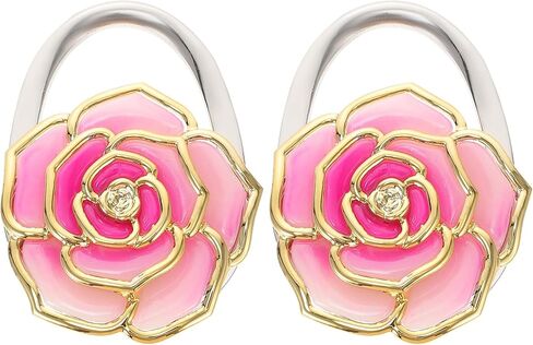 Totority Rose Flower Shaped Folding Handbag Purse Bag Hanger Table Hook Holder (Pink) for Dinning Room Decor in Saudi Arabia