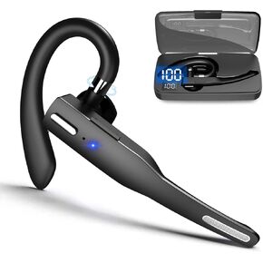 Wireless Headset with Mic for Work | Single-Eart Lightweight Earhook Design, IP55 Waterproof, 8H Battery for Driving, Music & Business Calls in Kuwait
