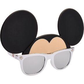 إكسسوار أزياء النظارات الشمسية الرسمية من ديزني ديزي داك من شركة Sun-Staches، عدسات UV400، إطارات صفراء مع قناع القوس الوردي، مقاس واحد يناسب الجميع in Kuwait