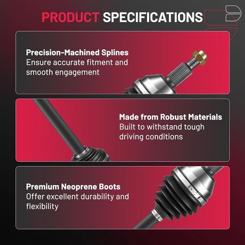 BDFHYK NCV11164 CV Axle Shaft Assembly Front Left Compatible with Compatible with Ford Escape 2013-2019 in Saudi Arabia