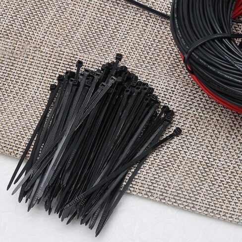 600PCS Cable Zip Ties 4/6/8/10/12 inch Black Multi-Purpose Self-Locking Nylon Cable Cord Management Plastic Wire Ties for Home Office Garden Workshop in Saudi Arabia