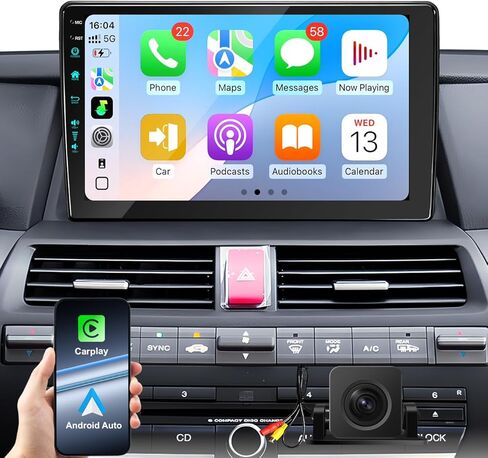 10.2 بوصة لراديو ستيريو ترقية Android 13 لـ Honda Accord 8th 2008-2013 مع Carplay Android Auto 1080p Camera/BT5.4 ((4RAM 64rom) 10.2) in Kuwait