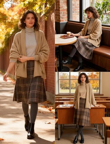 سترة صوفية نسائية من Xiaoxuemeng مفتوحة من الأمام بياقة شال وسترات صوفية مضلعة ملابس خارجية مع جيوب in Kuwait