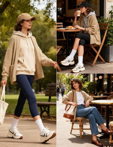 سترة صوفية نسائية من Xiaoxuemeng مفتوحة من الأمام بياقة شال وسترات صوفية مضلعة ملابس خارجية مع جيوب in Kuwait