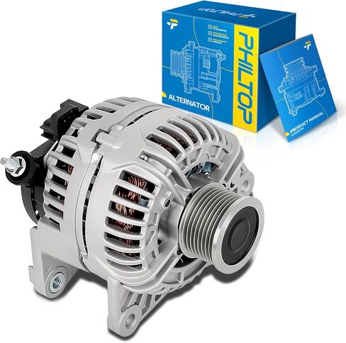 مولد PHILTOP متوافق مع Mini Cooper 2002-2008 1.6L مولدات عالية أمبير تحل محل 11049N 12V 105Amp CW S6 6-Groove Pulley in Saudi Arabia