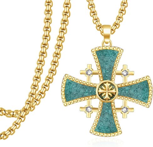 Gothic Cross Necklace S925 Sterling Silver Goth Necklace Black Cross Necklace Gothic Jewelry Gifts for Men Women in Kuwait