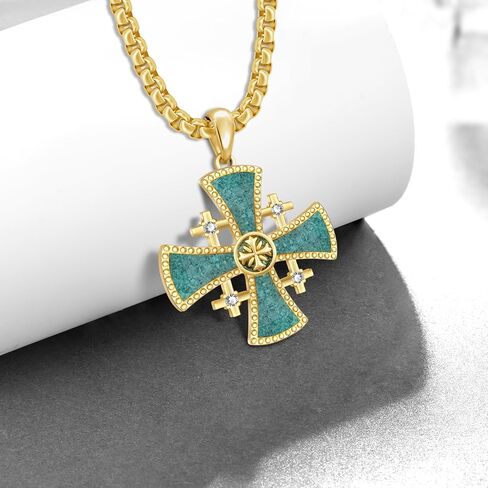 Gothic Cross Necklace S925 Sterling Silver Goth Necklace Black Cross Necklace Gothic Jewelry Gifts for Men Women in Kuwait